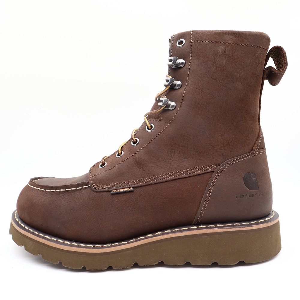 Carhartt Mens Modern Waterproof 8 Inch Wedge Work Boots Brown Leather 10.5 M NIB - Picture 16 of 16
